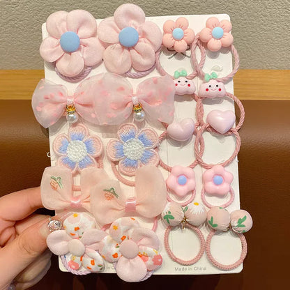 Flower Bow Tie Leather Band Headband Sweet Hair Accessories Baby Does Not Hurt Hair Lovely Headwear Hair Loop