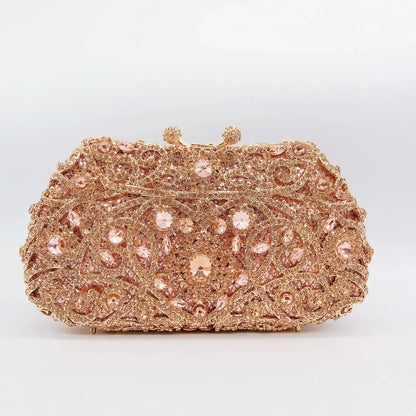 Diamond Dinner Hollow Rhinestone Banquet Clutch Bag Handtassen Dames Bolsos De Fiesta Para Mujer Boda Women's Rhinestone Handbag.