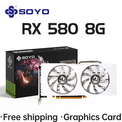 SOYO Graphics Cards Radeon RX580 8G & RX550 4G Video Gaming Card PCIE3.0x16 GPU Desktop Computer Components AMD RX 580 8G.