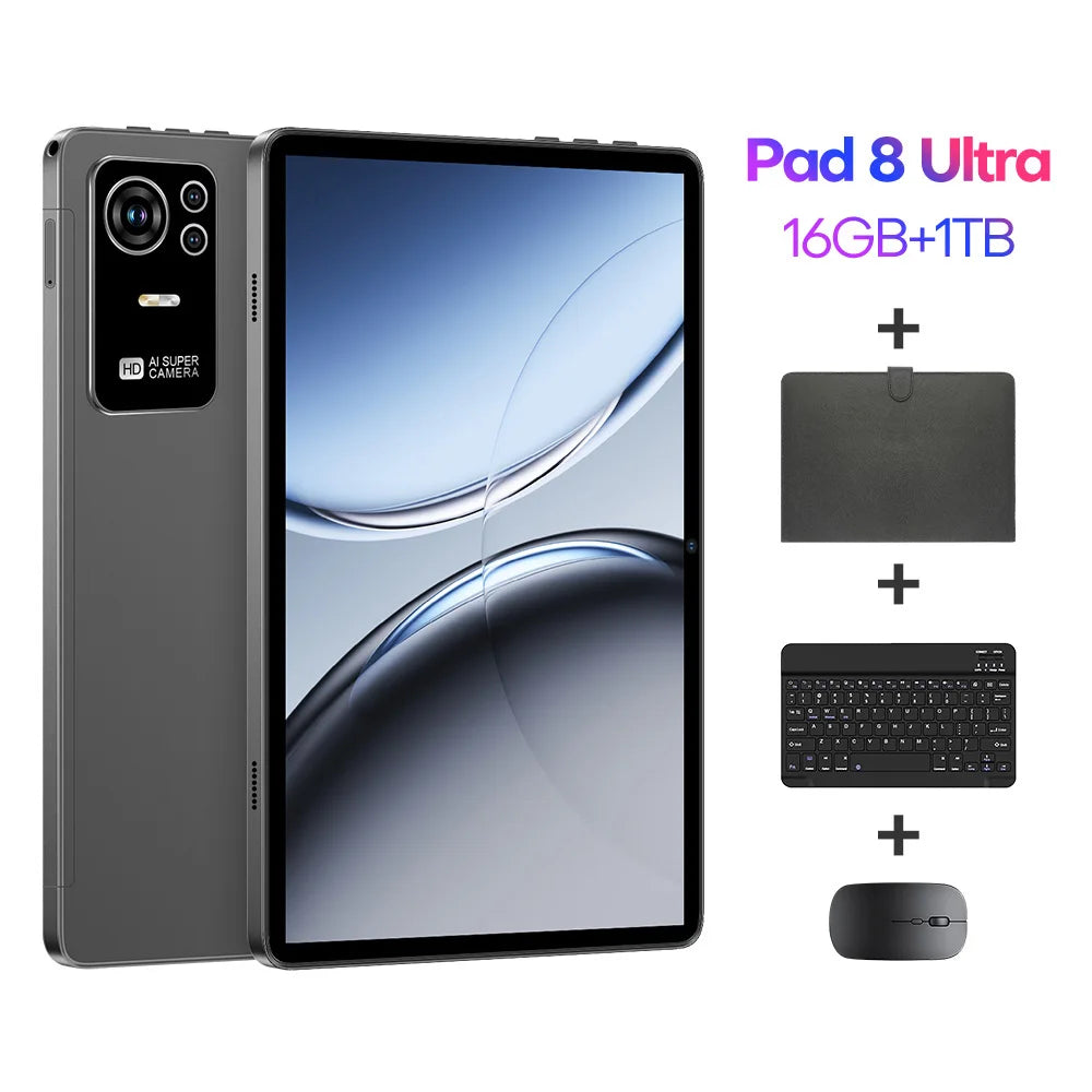 Original Pad 8 Ultra 11 Inch 16GB RAM 1TB ROM tablet Android 14 Core Pad Tablet PC Phone Dual Wifi tablette android 8800mah