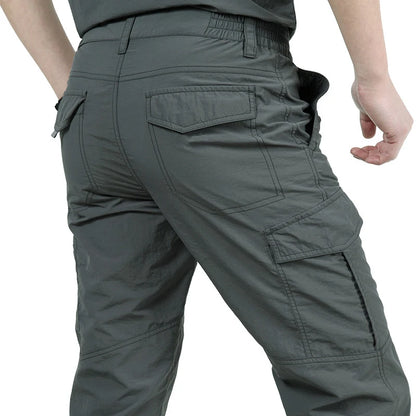 Men's Summer Tactical Cargo Pants Lightweight Casual Waterproof Trousers Casual Pants Wear-resisting Multi-pocket Outdoor Hiking.