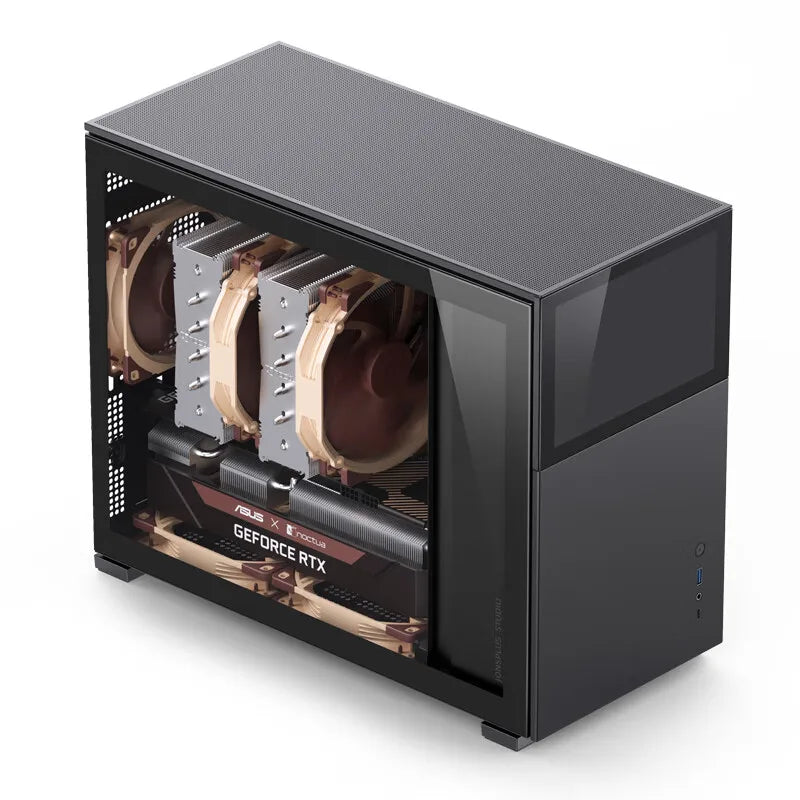 JONSBO Pinecone D31 M-ATX Computer Case Mesh Side Transparent ATX With Display Screen Games Chassis Support 360 Water Cooling.
