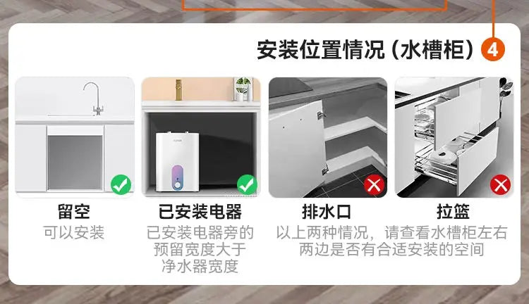 Supor reverse osmosis water purifier household direct drinking RO tap water filter kitchen water purifier genuine PR40