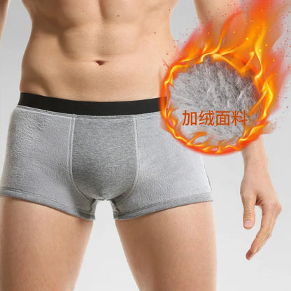 3er-Pack warme Unterwäsche für Herren, Samt und verdickt, Herren-Boxershorts, kältebeständige Shorts für Herbst und Winter, Sport für Jungen