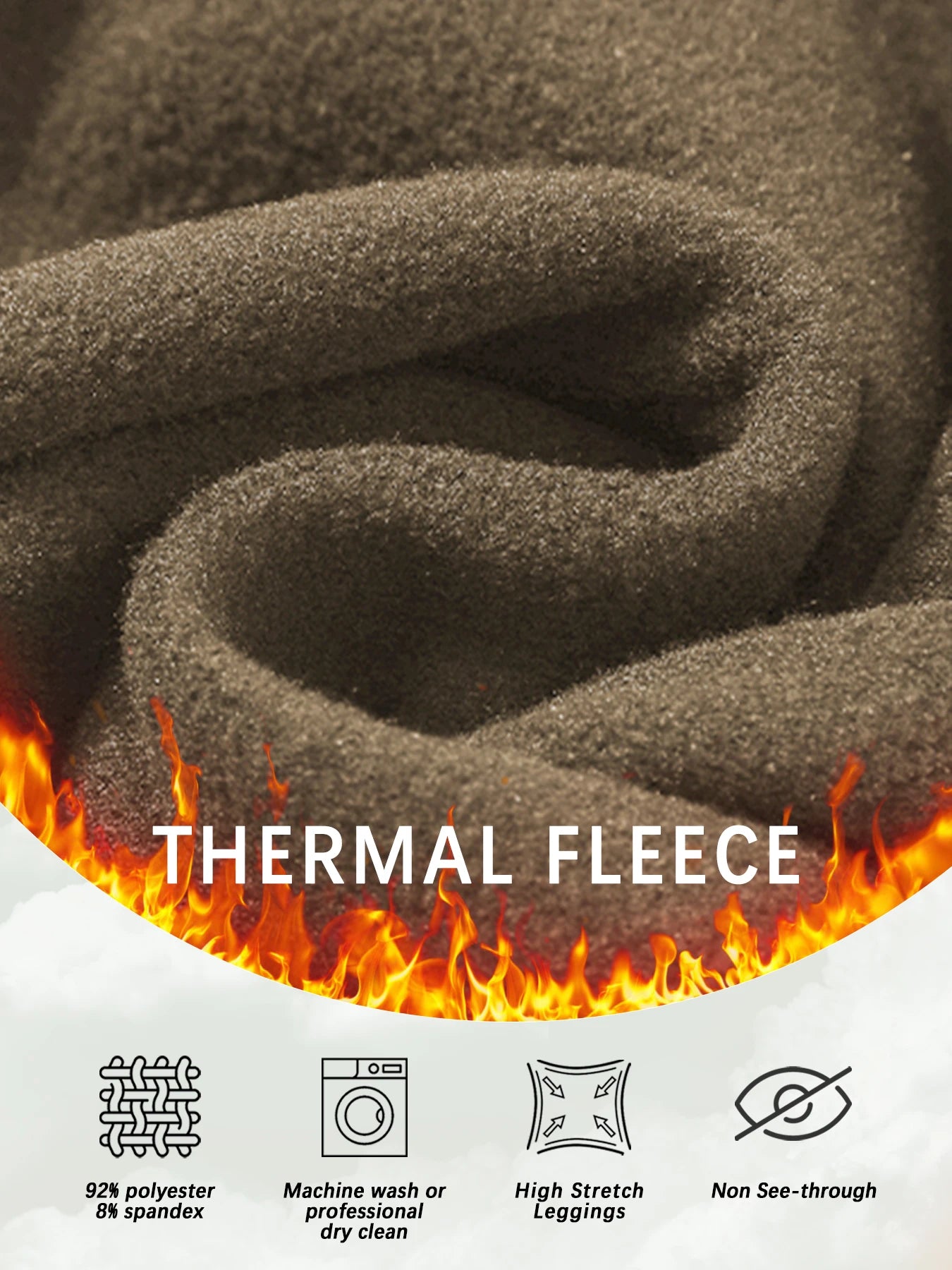 Superweiche, mit Fleece gefütterte Leggings für Damen, Workout, Yoga, Laufen, Thermo-Warmhose für kalten Winter.