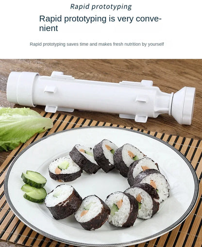 DIY Cylinder Sushi Making Machine Quick Sushi Bazooka Japanese Rolled Rice Meat Mold Rice Ball Mold  Kitchen Bento Accessories.