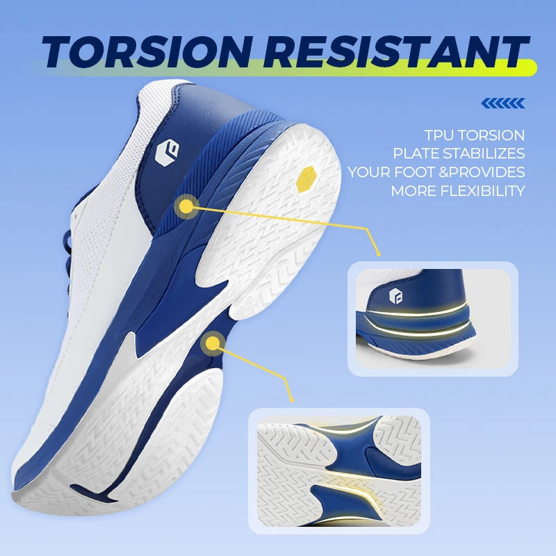 FitVille Men'S Tennis Shoes Wide Version 2E Professional Training Sports Shoes Breathable Non-Slip Rackets With Arch Support.