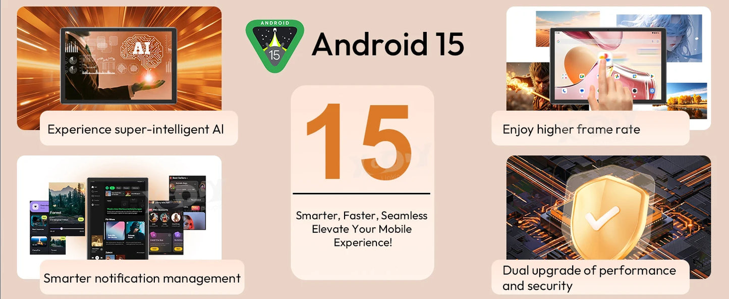 XGODY Newest P60 PRO Tablet Android 15 24GB(8+16)+256GB Octa core Dual SIM 4G LTE Free Keyboard Case/Charger 10.1 inch 8000mah.