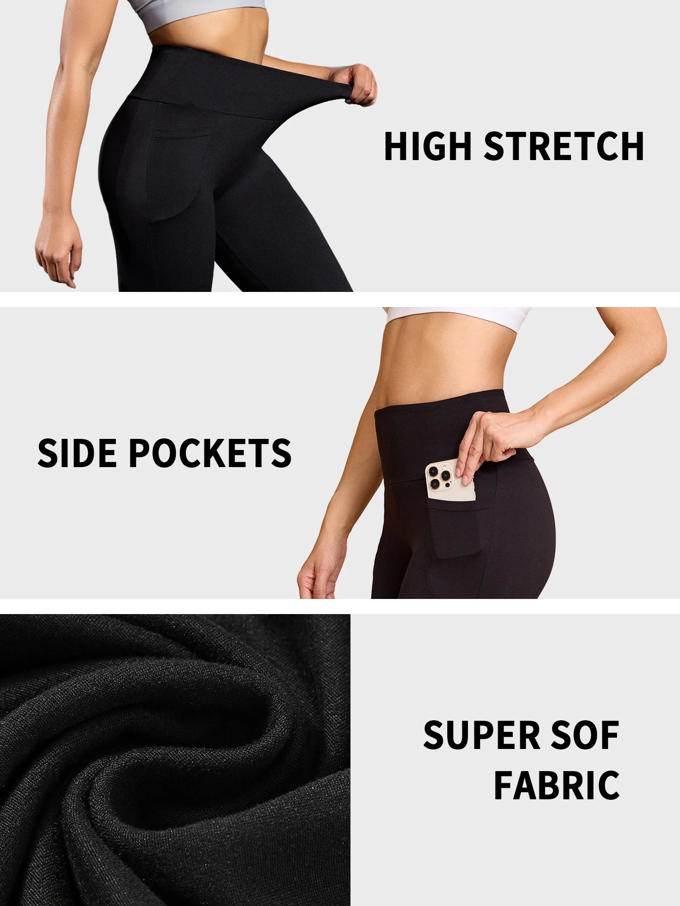 High Waisted capri pants For Women With Pockets Tummy Control No See Through Workout Running Yoga Athletic Push Up Gym Leggings.