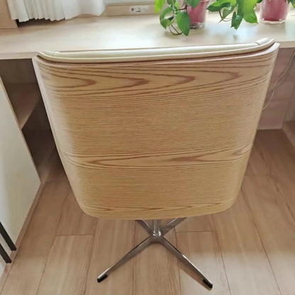 Verstellbarer Schreibtisch aus der Mitte des Jahrhunderts, Chefdrehstuhl, Heimbüro, Möbel, moderner Computer-Arbeitsstuhl, Bugholz-Ledersessel