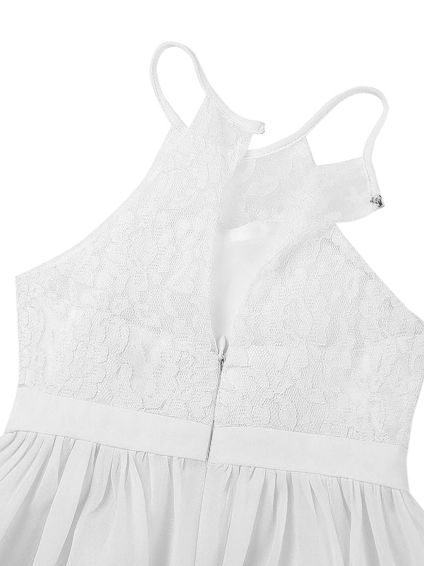 Sommer Mode Blume Mädchen Kleid Hochzeit Geburtstag Party Kinder Lange Kleid Vestido Elegante Halter Neck Floral Spitze Prinzessin Kleid