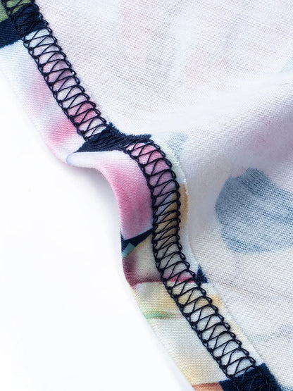 Nice-forever Vintage Elegante Blumen Druck Plissee Rundhals vestidos A-Line Pinup Business Party Frauen Flare Swing Kleid A102