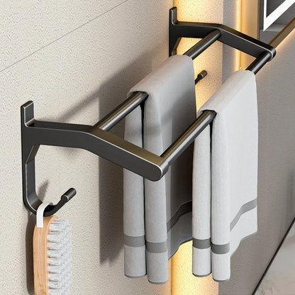 Metalle Badezimmer Handtuchhalter Stanzfreier Rack Toilettenanhänger Raum Aluminium Badezimmer Handtuchhalter, Handtuchhalter, Handtuchhalter Badezimmer
