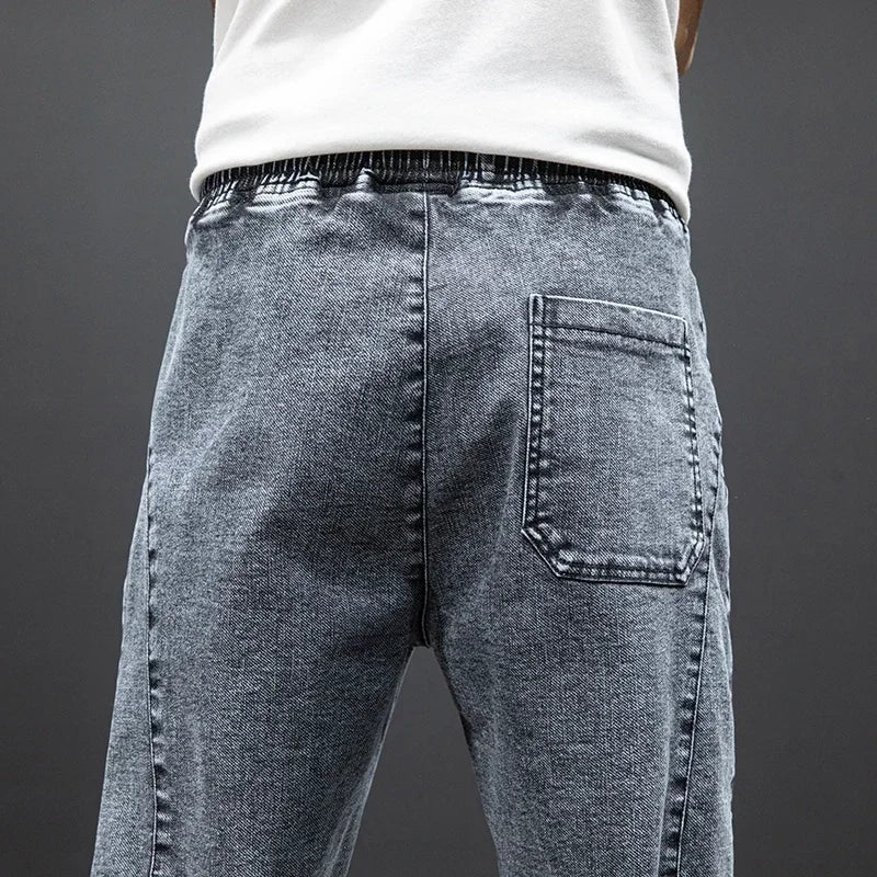 Spring Summer Jeans Men Fashion Tapered Harem Denim Pants Casual Jogger Baggy Jean Trousers Male Plus Size 5XL Streetwear