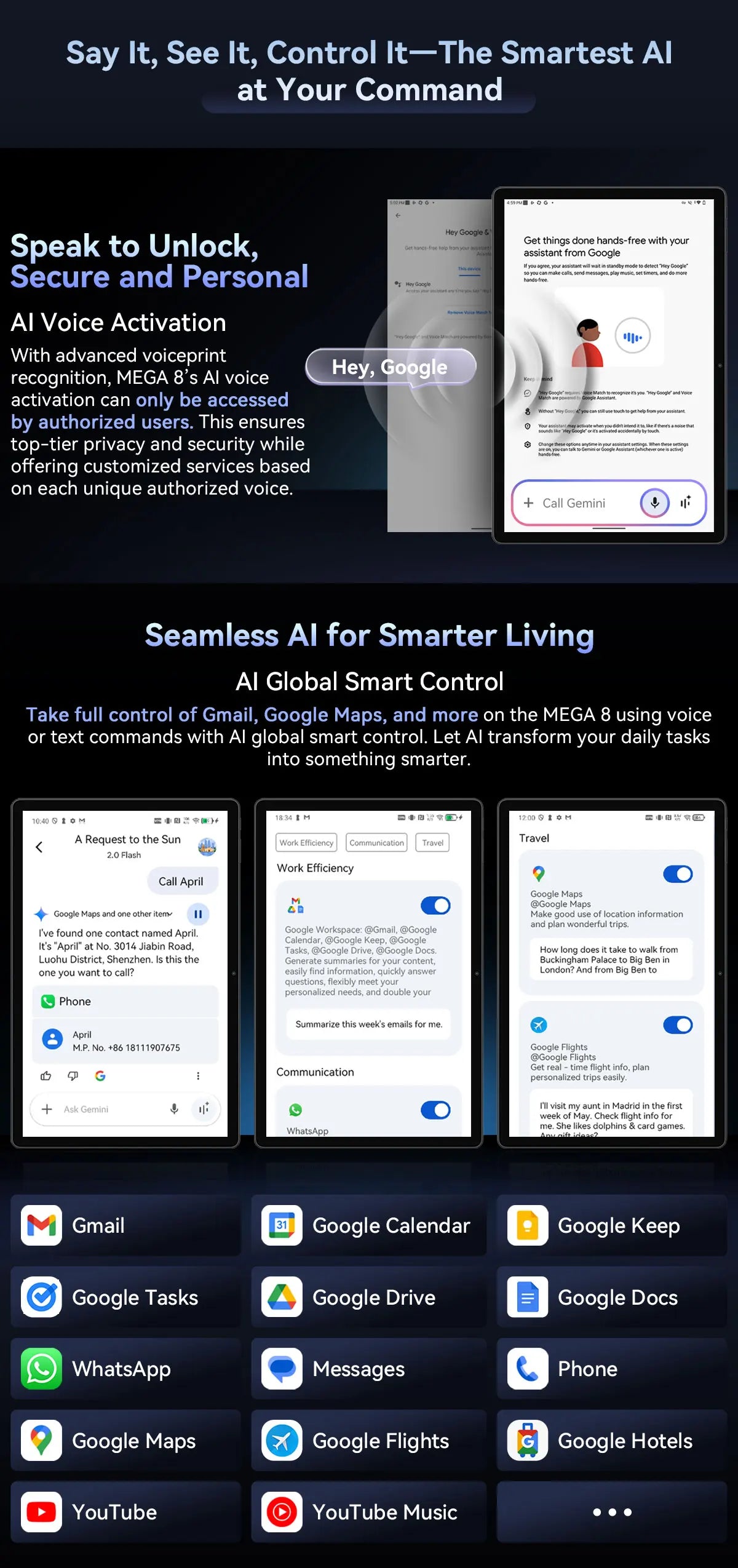 Blackview Mega 8 [No EU Charger] Tablet 11000mAh 13" FHD Display 36GB+512GB 50MP+13MP+0.08MP Android 15 90Hz 2K Dual SIM 4G 1080P.