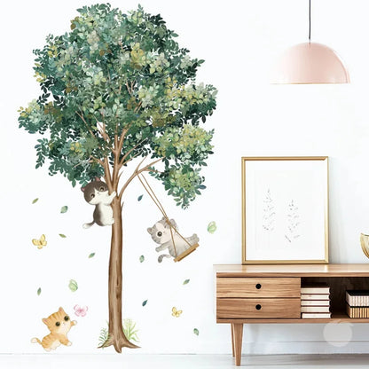 Large Nordic Tree Wall Stickers Living Room Decoration Bedroom Home Decor Art Removable Decals for Background Decorative Posters.