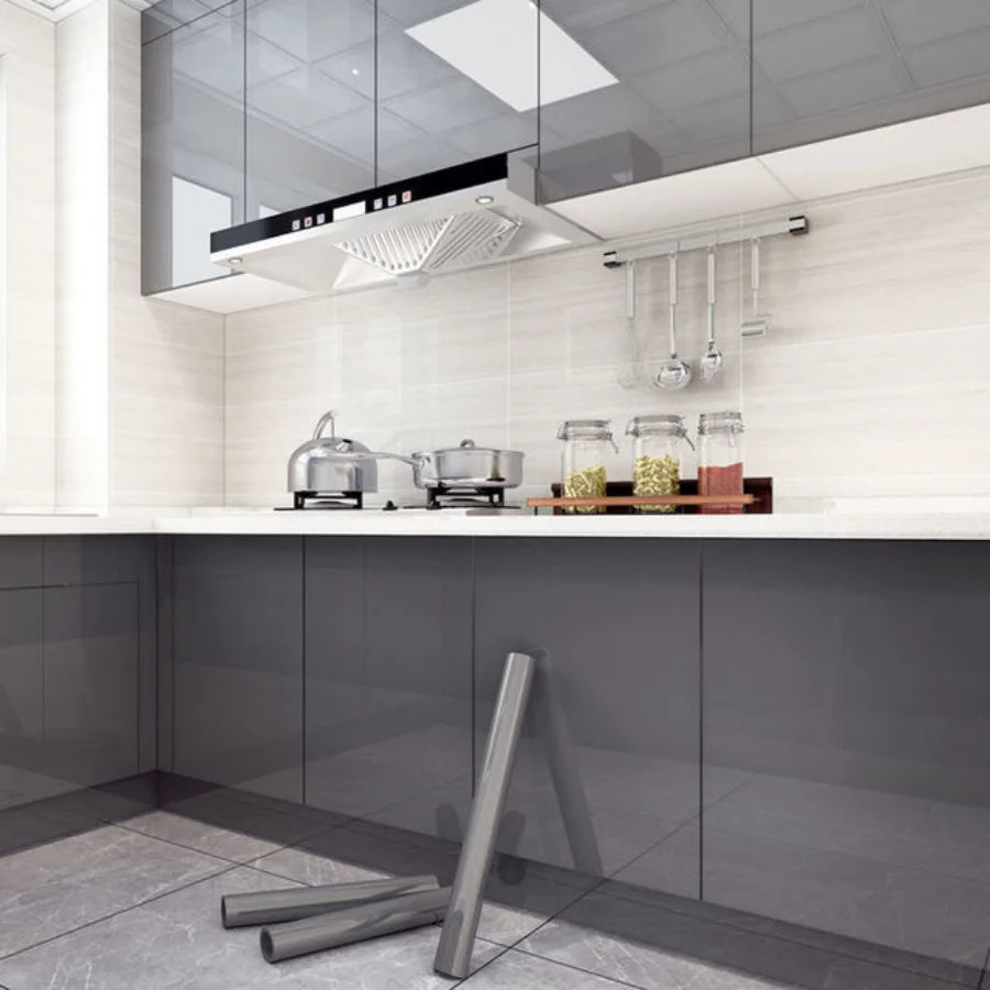 10M Kitchen Oil Proof Wallpaper Waterproof Self-Adhesive Stickers Cabinet Renovation Formaldehyde-free Mould-Proof Wall Decor