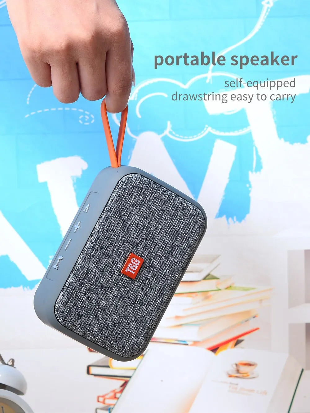 Speaker TG506 Portable Mini Wireless Soundbar Bluetooth 5.0 Outdoor Indoor HIFI Loudspeaker Support TF Card FM Radio Waterproof.