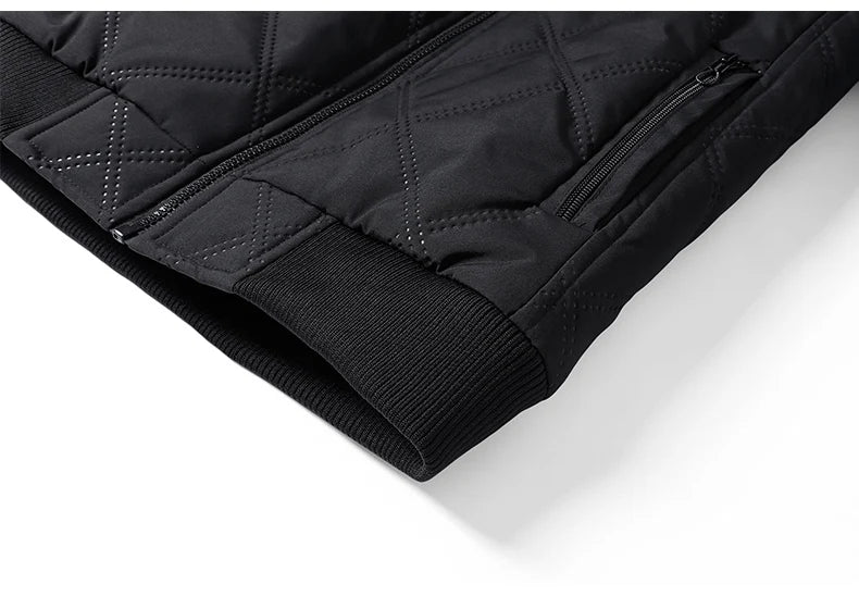 2025 Men's Warm Parker Coat Autumn/Winter Outdoor Sports Thick Anti Cold Cotton Jacket Stand up Collar Checkered Cotton Coat