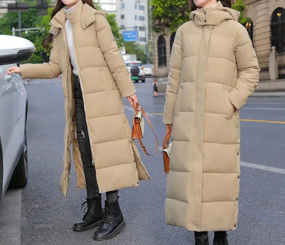 Herbst/Winter Neue Mode Lange Ärmeln Mit Kapuze Zipper Einfarbig Slim Fit Lange Version Jacke Für Frauen, 4 farben.