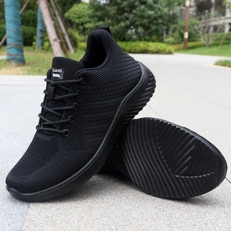 Men's Solid Lace-Up Casual Shoes, Lightweight Outdoor Sports Shoes Suitable for All Seasons Training and Exercise, Lightweight, Breathable and Non-Slip, Ideal for Leisure Walking Enthusiasts.