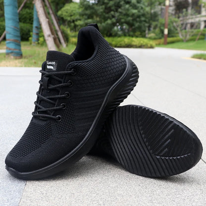 Men's Solid Lace-Up Casual Shoes, Lightweight Outdoor Sports Shoes Suitable for All Seasons Training and Exercise, Lightweight, Breathable and Non-Slip, Ideal for Leisure Walking Enthusiasts.