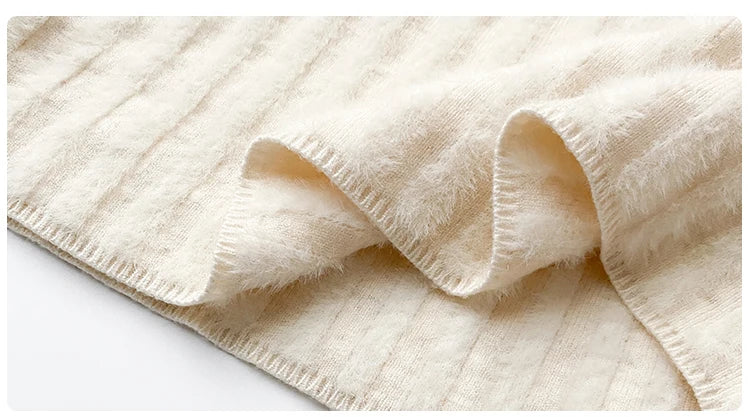 2025 gestrickte Pullover Dicke Warme Rollkragenpullover Frauen Tops Gefüttert Pullover Herbst Winter Streetwear Jersey Strickwaren Jumper.