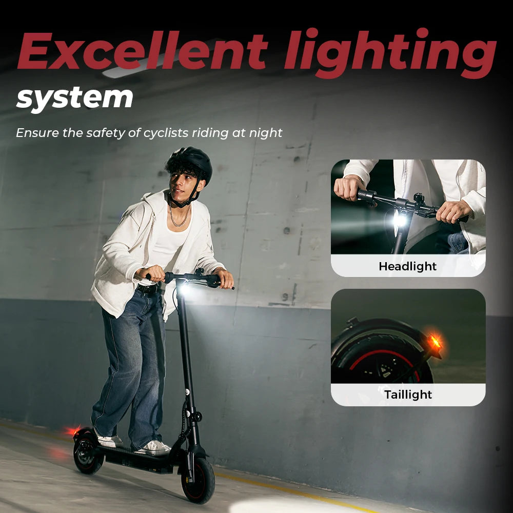 ISCOOTER W5 Electric Scooter Adults 350W motor 36V7.8Ah E-Scooter 8.5" Inflatable road Tires Foldable EScooter.