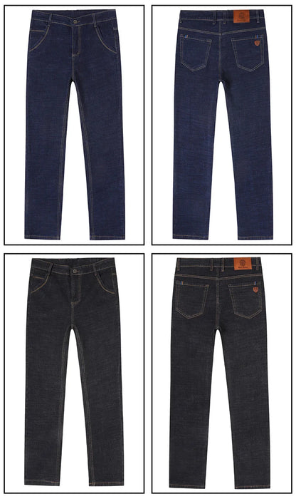 2024 Fashion Men Stretch Loose Straight Jeans Casual Elastic Slim Fit Denim Pants Male Brand Business Trousers Large size 38 40.