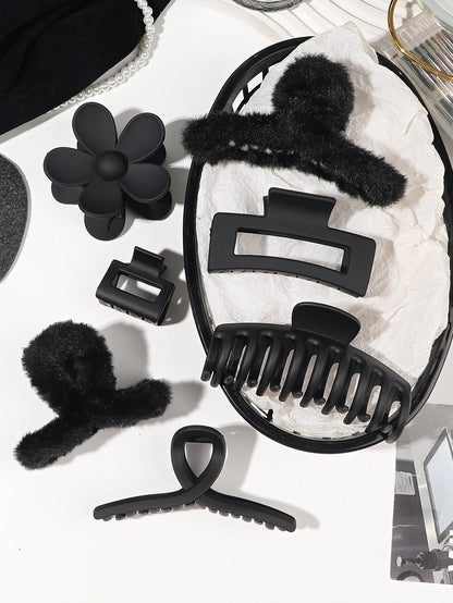 7/8Pcs Neutral Color Hair Clips for Women 4.7Inch Large Hair Claw for Thin Thick Hair,Big Matte Banana Clip,Strong Hold jaw clip.