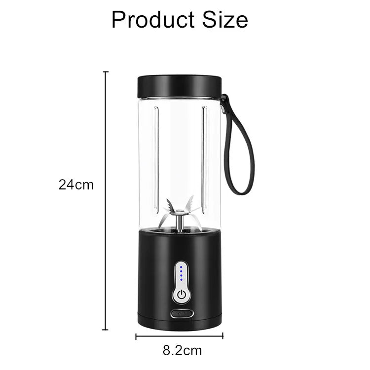 530ML Powerful Portable Blender for Smoothies Shakes USB Rechargeable Food Processor Fruit Mixer Machine Mini Juicer Blender Cup.