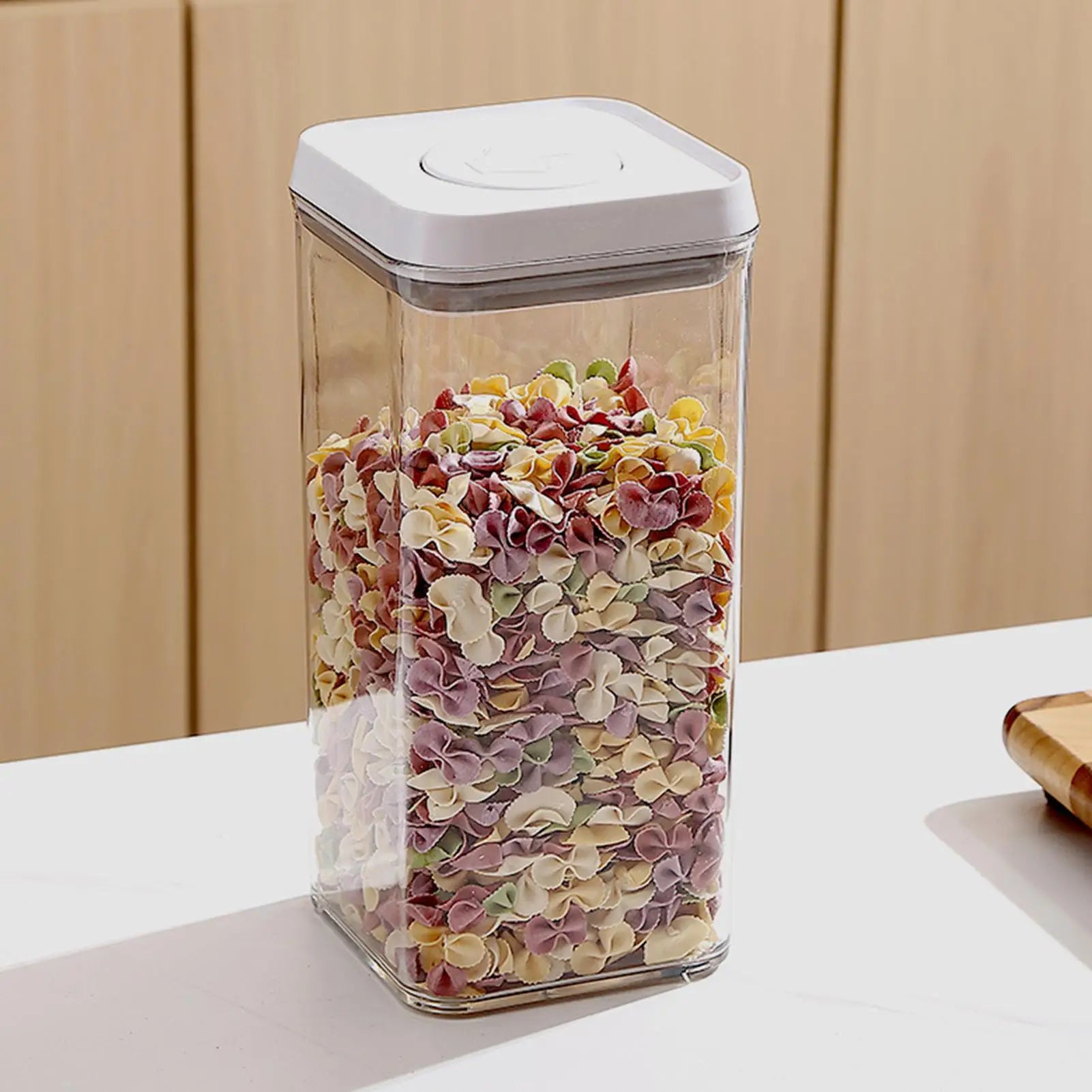 Cereal Container Kitchen Airtight Jars Clear Stackable Sealed Jar for Rice Pet Food Home Bakers Pantry Organizers Dried Fruits.