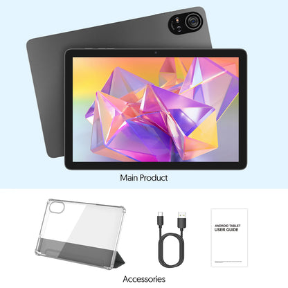 BAKEN 10-inch Android 15 tablet, A333 penta-core processor, 24GB (6GB + 18GB expansion) RAM + 128GB ROM, 5G WiFi, 8000mAh.