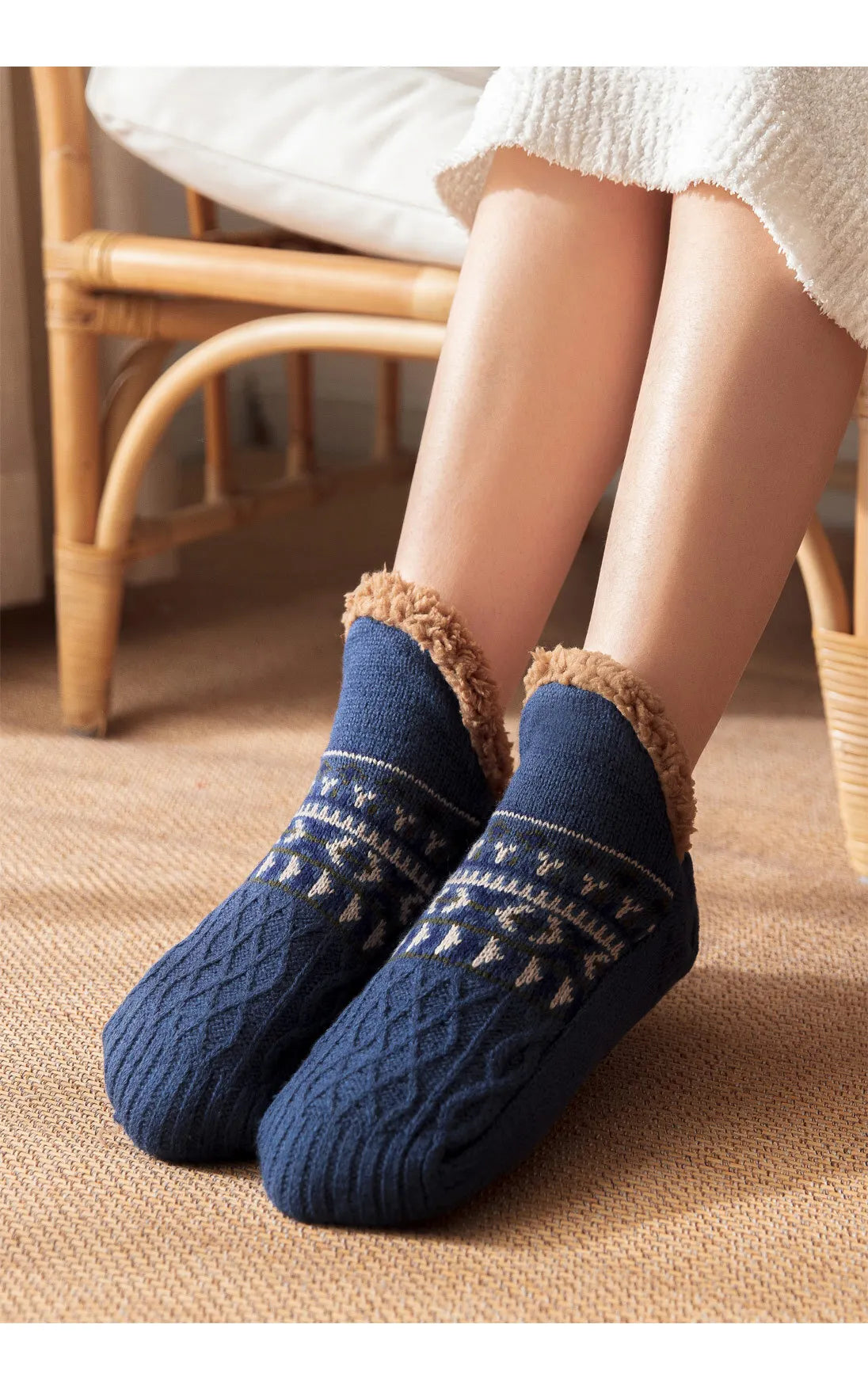 Super Warm Winter Non-slip Floor Socks Women Men Snow Socks Sleep Carpet Socks Slippers Socks Women Velvet Boot Unsiex Home Wear.