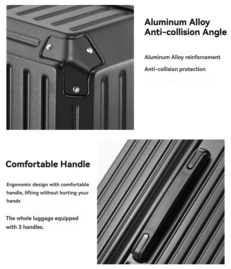 2024 neue Große Kapazität Tasse Halter Gepäck Koffer USB Lade Frauen Mädchen Handgepäck Internat Gepäck Reise 20/24/26/28 zoll.