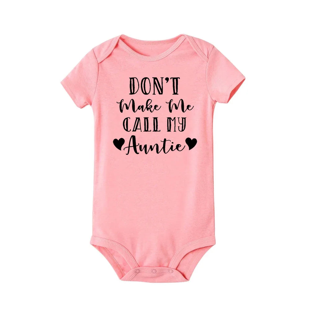 Don't Make Me Call My Crazy Onkel Lustiger Säuglingsspielanzug, modischer Baby-Body für Jungen und Mädchen, Kleidung für Neugeborene, niedlicher Kleinkind-Overall