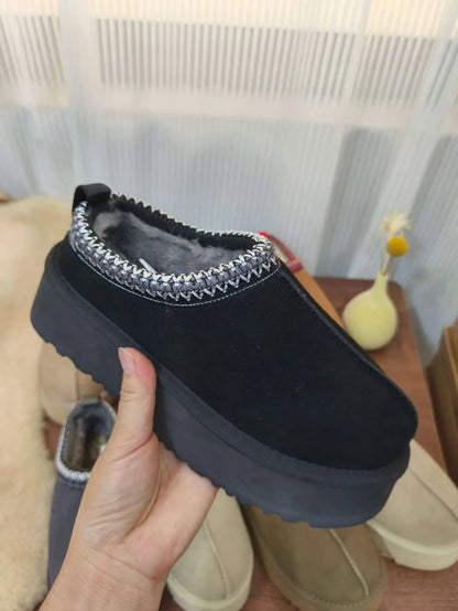 Snow boots for women - Women's wool leather boots - Winter warm fur boots - High-quality premium snow boots - 2025 model.