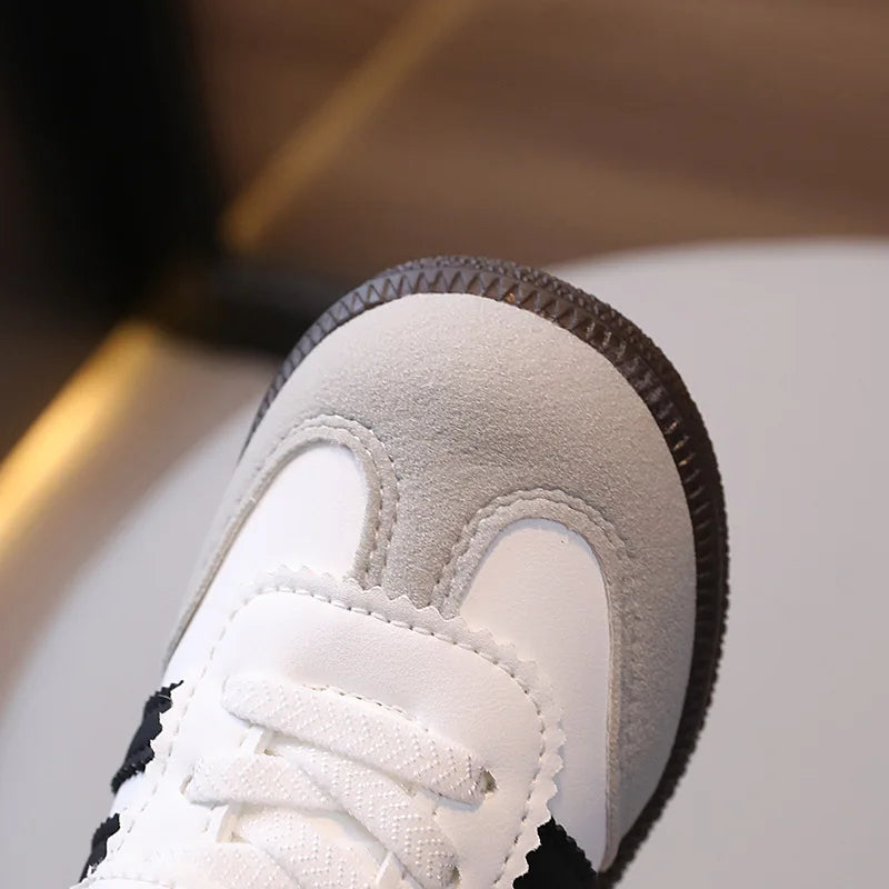 Spring Sport Shoes For Children PU Leather Ergonomics Kids Sneakers Soft-soled Children's Sneakers Boy's Girl's Tennis Shoes.