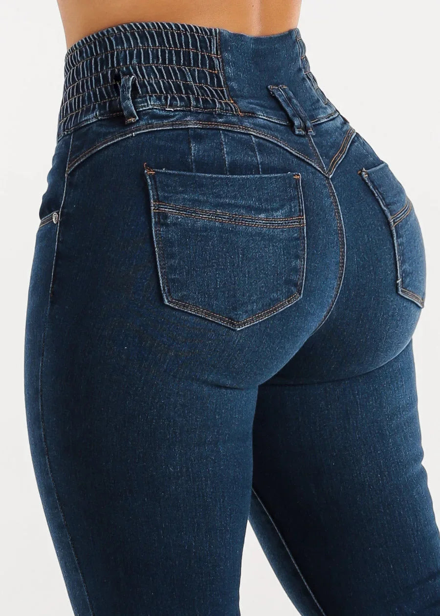High Waist Elastic Denim Jeans Slimming Sexy Hot Girl Butt Lifting Long Pants Trendy Women's Fashion from Mainland China.