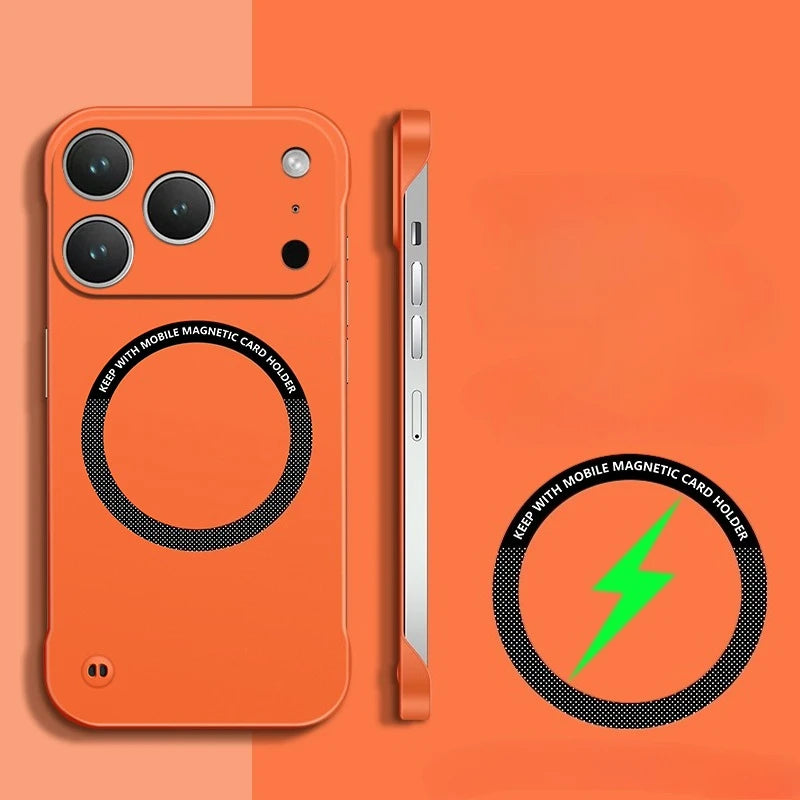 For IPhone 17 Pro Max Case for Magsafe Magnetic Frameless Hard PC Phone Case for IPhone 17 Air 17Pro 16E Shockproof Matte Cover.