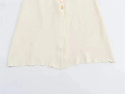 Tossy Strick-Maxikleid mit gerippter Strickjacke, weiblich, hohe Taille, schlanke Tasche, ärmellos, elegantes Partykleid, Damen-Strickwaren, langes Kleid