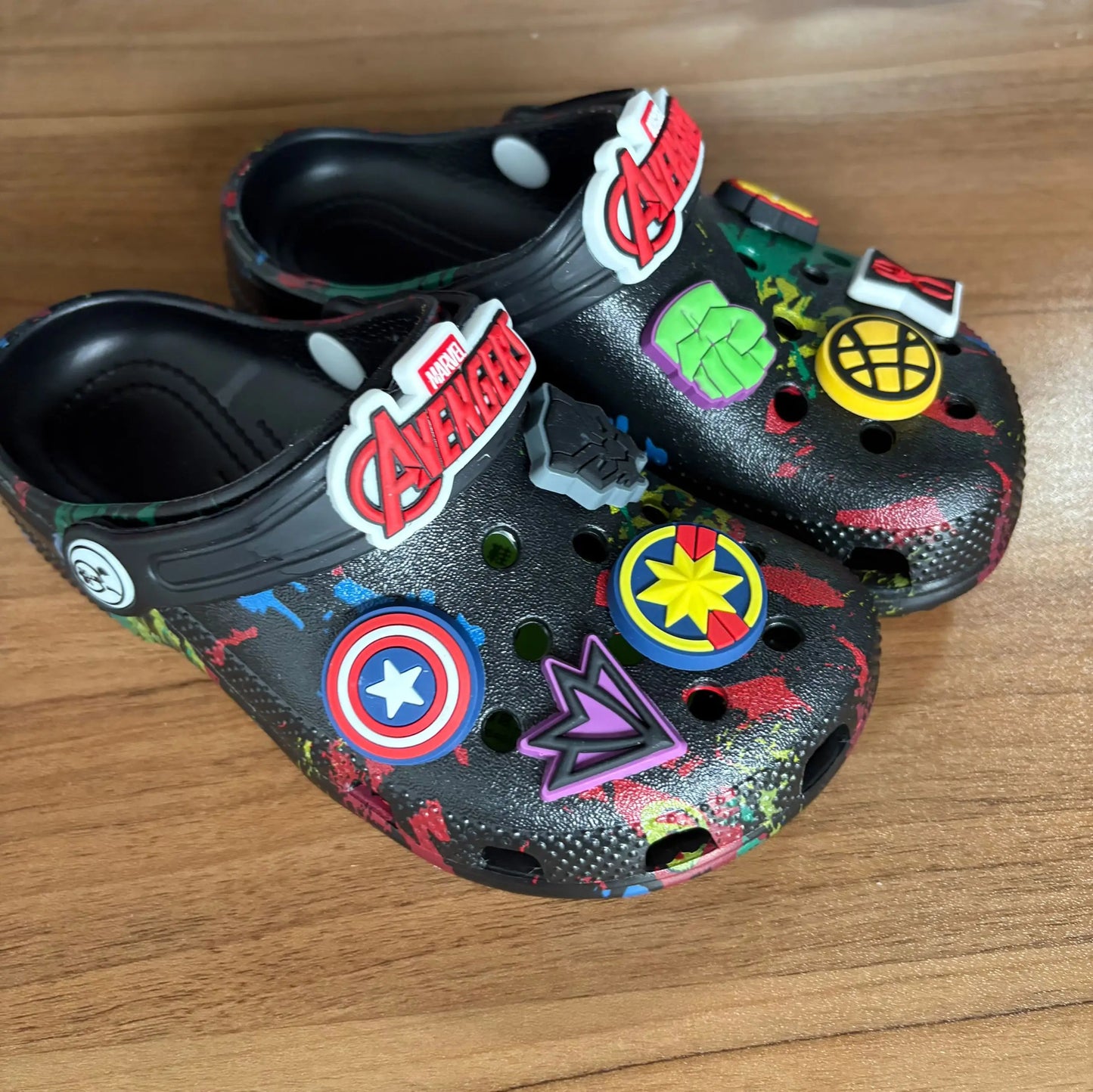 Children Slippers The Avengers Anime Disney Marvel Kawaii Hole Sandals Eva Beach Breathable Shoes Outdoor Non Slip Comfort Gifts