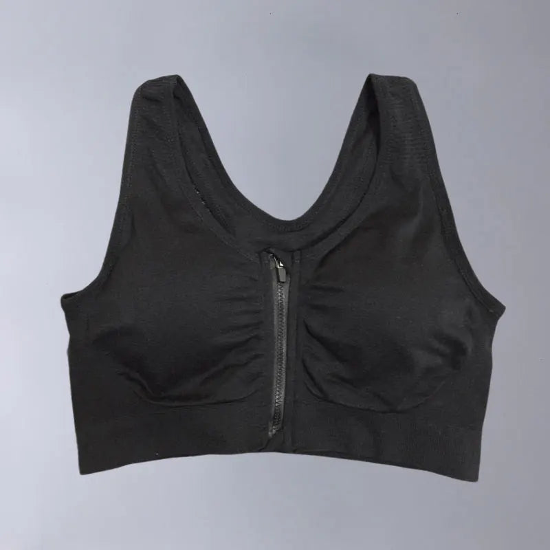 Front Zipper Sport Bra Gym top Breathable Brassiere Yoga Workout Running Vest Women's Underwear Shockproof Running Fitness Bra.