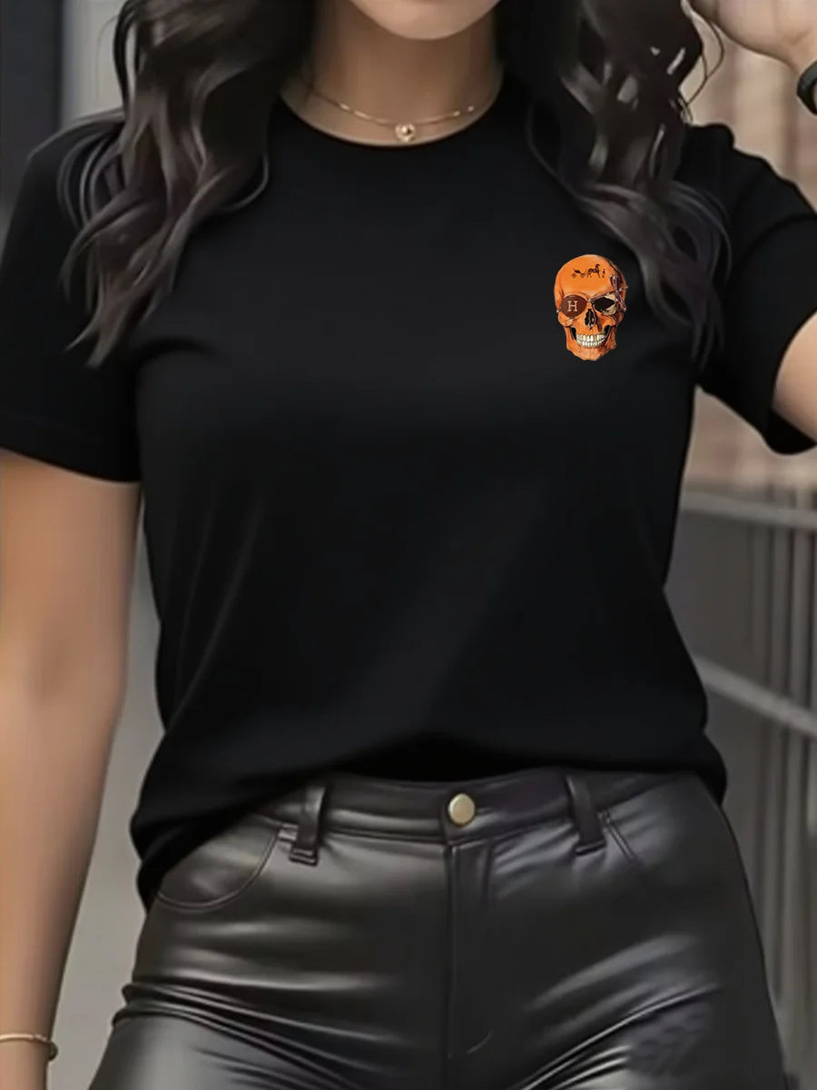 Cartoon Graphic Printing Summer Luxury Brand Cotton Men's and Women's T-Shirts Short Sleeves Street Fashion Trend Clothing.