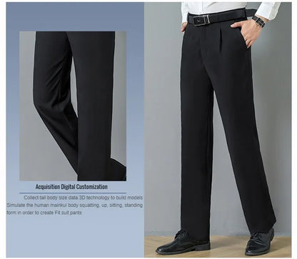 Big Fat Tall Men Clothing Men Dress Pants Extra Long Length Black Trouser Male Slim Plus Large Size Clothes 190cm 120cm 200 Cm.