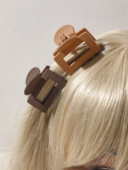 4 Pack Medium Small Hair Clips for Women, Claw Clips for Thick Thin Hair, Strong Hold Square Jaw Clips