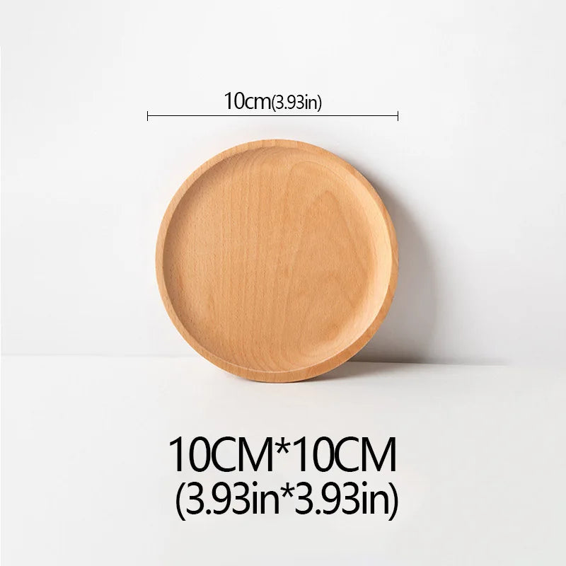 Wood Beech Plate Fruit Plate Oval Pallet trays decorative Candy Rectangular Dessert Dinner Tableware Tray, Kitchen Accessories.