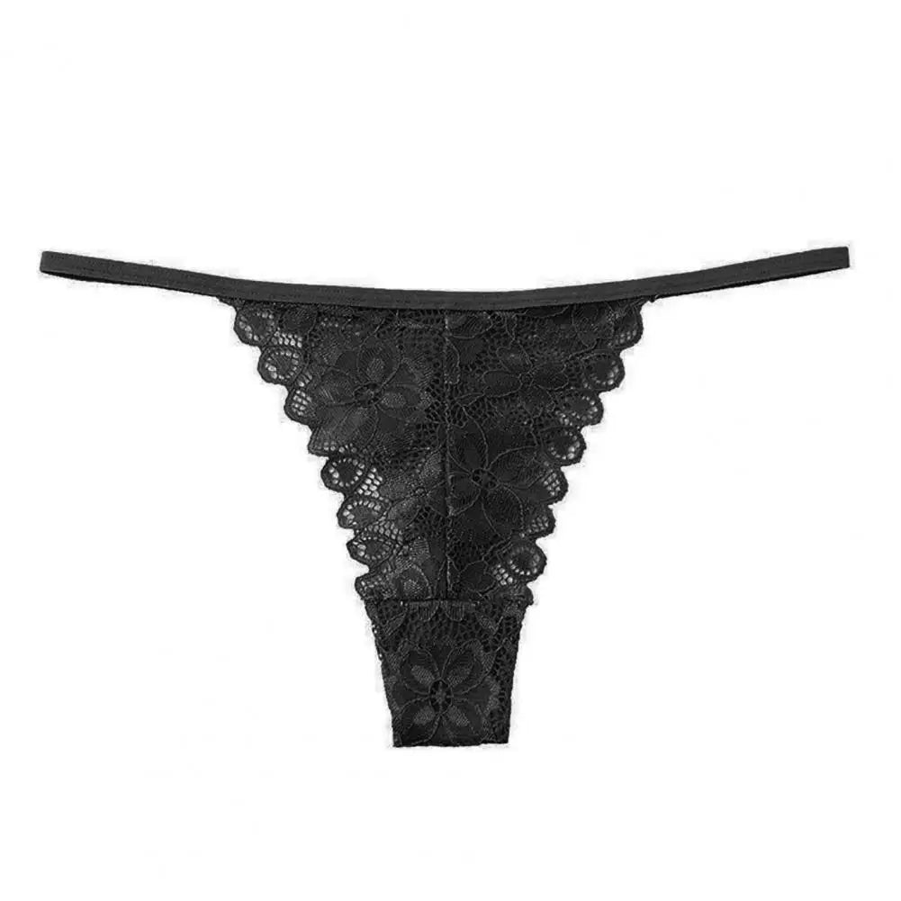 Summer Panties Women Low Rise Cotton T-Shape Panties Crochet Lace Hollow Out Breathable Thong Women Briefs Thin.