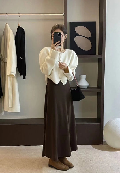 2024 Korean Version of Pure Wool, Super Big Swing Length~ Super Good Quality Big Swing Skirt~.