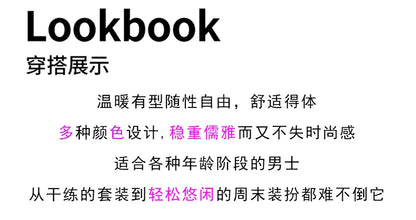 2025 Autumn/Winter High Collar Men's 100% Pure Wool Stylish Youth Loose Knitted Outerwear Flip Collar Casual Base Men's Sweaters.